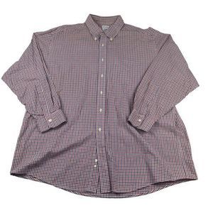 Brooks Brothers Long Sleeve Button Up Shirt‎ Blue Red Plaid Men's XL